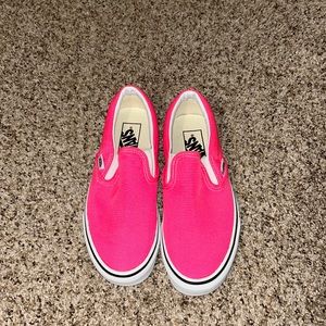 Brand new hot pink slip on vans